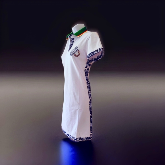 Wilney Payo Ndop pattern Stretch cotton polo dress - Picture 5 of 6